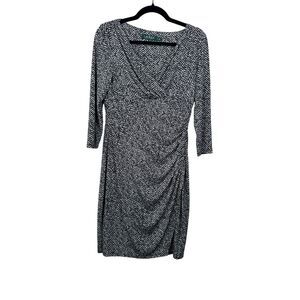 Lauren Ralph Lauren Womens Houndstooth Dress Size 6 Soft Comfort‎ Cozy